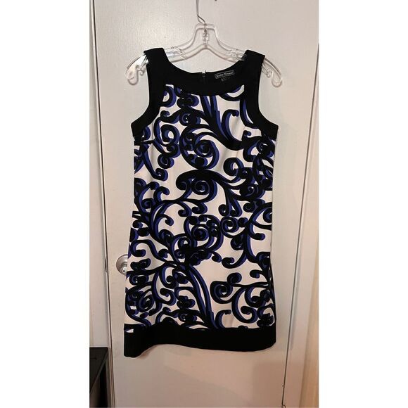 JESSICA HOWARD BLUE PAISLEY DRESS WOMENS SIZE 6 - Picture 2 of 10